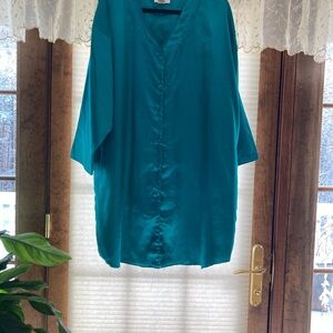 Teal Women's Long Pajama Top